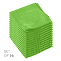 Set of 96 Green Microfiber Cleaning Cloth 12 x 12 Inches U8596