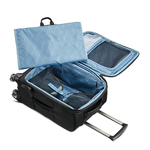 Black Carry-On 21-Inch Expandable Softside Luggage with Spinner Wheels T22898