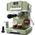 Green 15Bar Stainless Steel Espresso Machine U7053