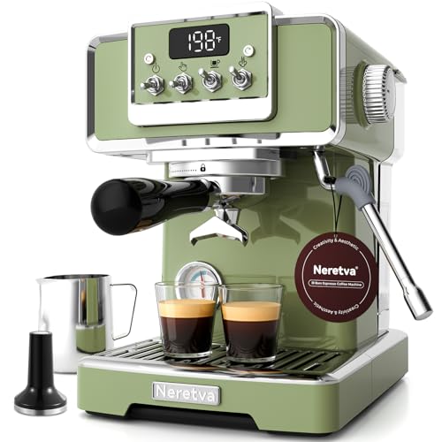 Green 15Bar Stainless Steel Espresso Machine U7053
