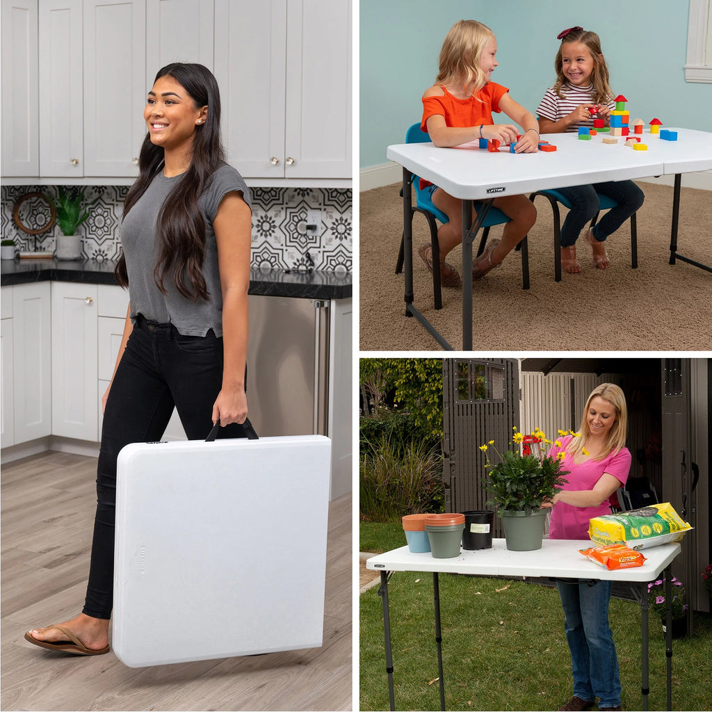 4 ft. Rectangle Fold-in-Half Adjustable Table H936