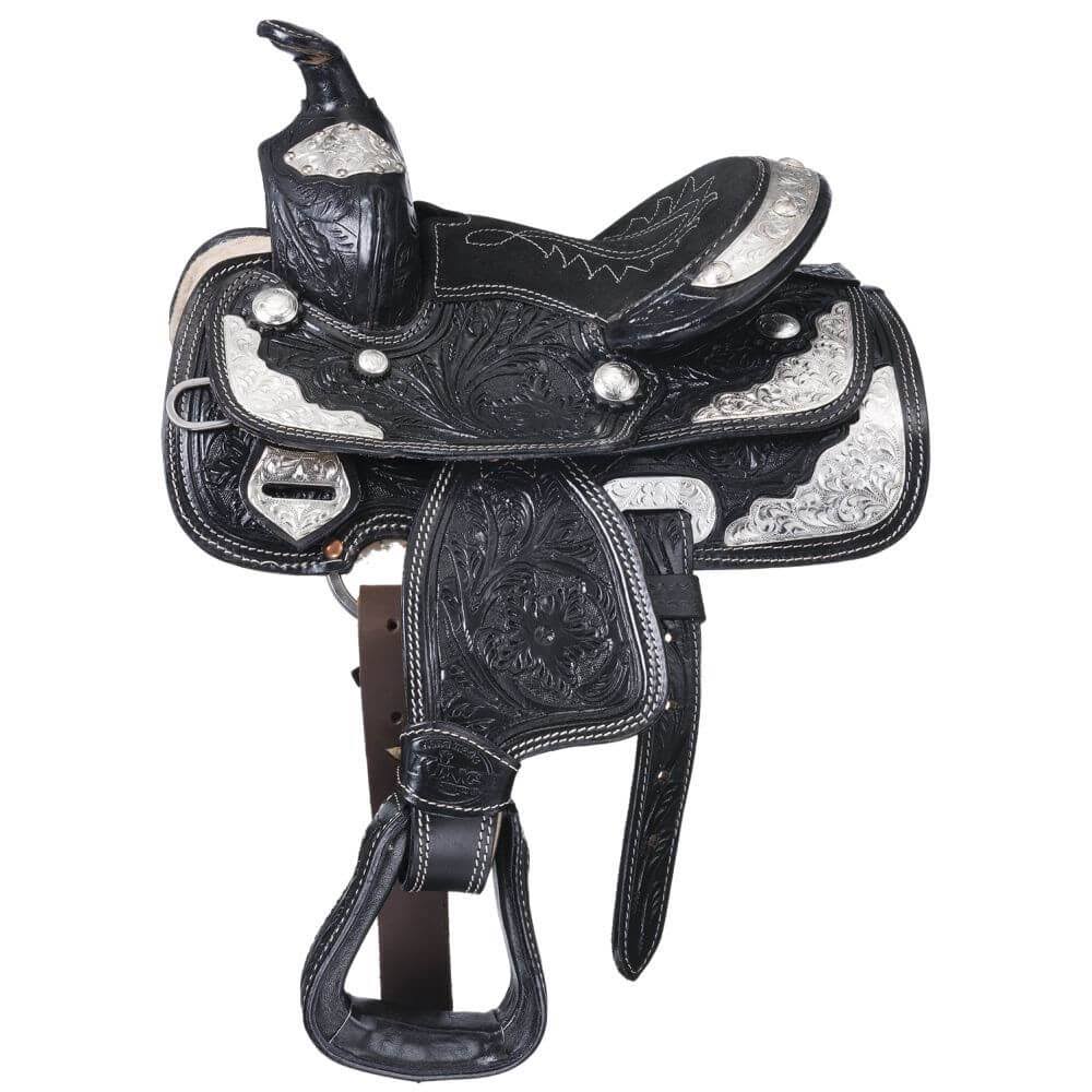 Miniature Western Saddle with Silver Accents T648