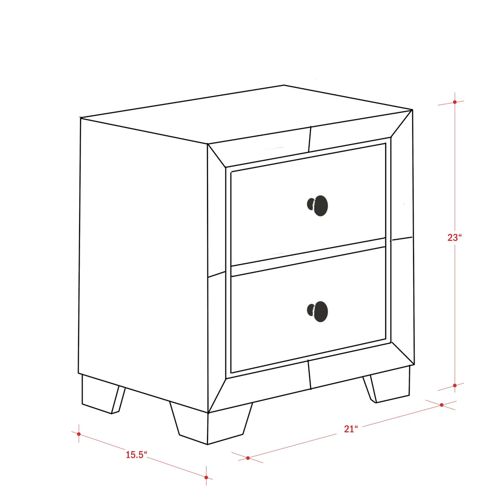 2-Piece Queen Wood Bedroom Set T30041