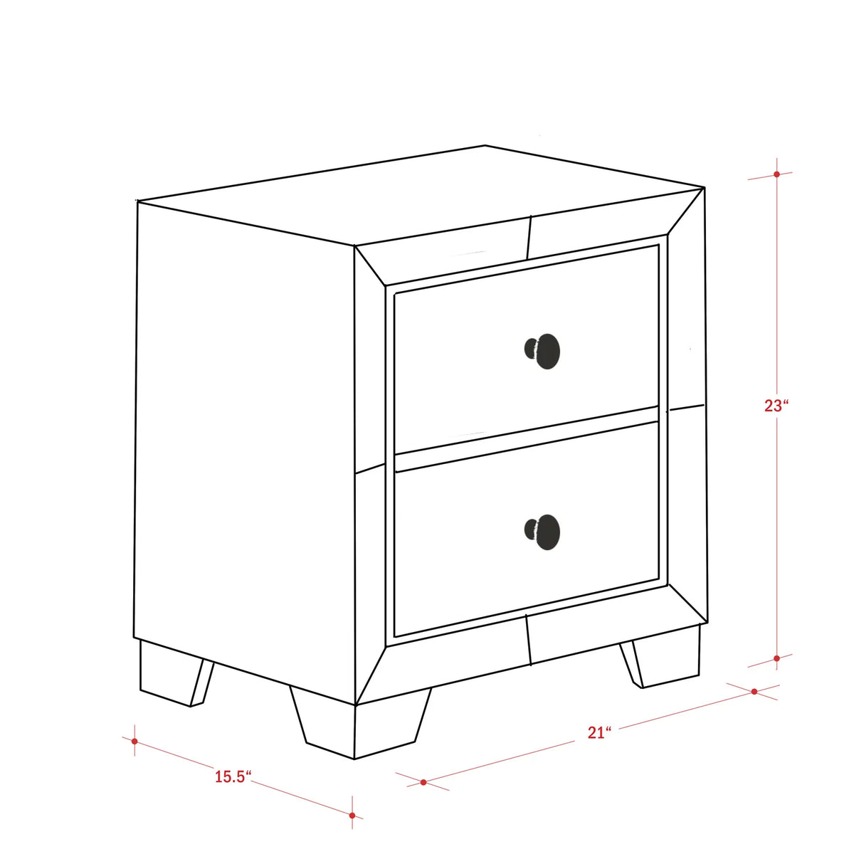 2-Piece Queen Wood Bedroom Set T30041
