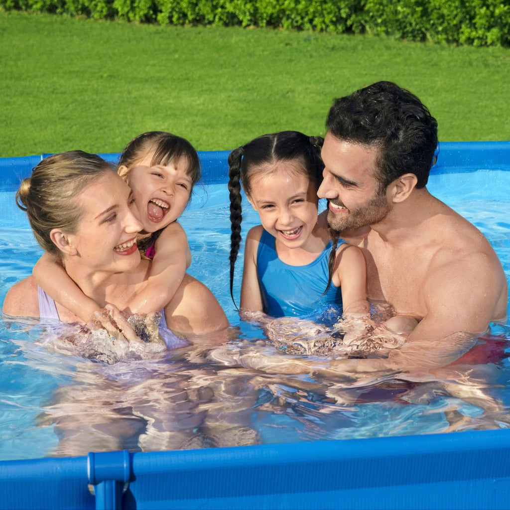 Steel Pro 9.8'x6.6'x26 Rectangular Above Ground Swimming Pool Set O1561