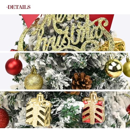 24 Inch Green Artificial Tabletop Christmas Tree with LED Lights F492187