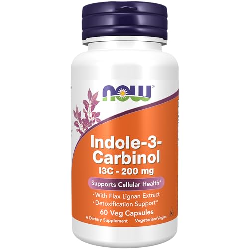 Indole-3-Carbinol 200 mg with Flax Lignan Extract, 60 Veg Capsules E34946