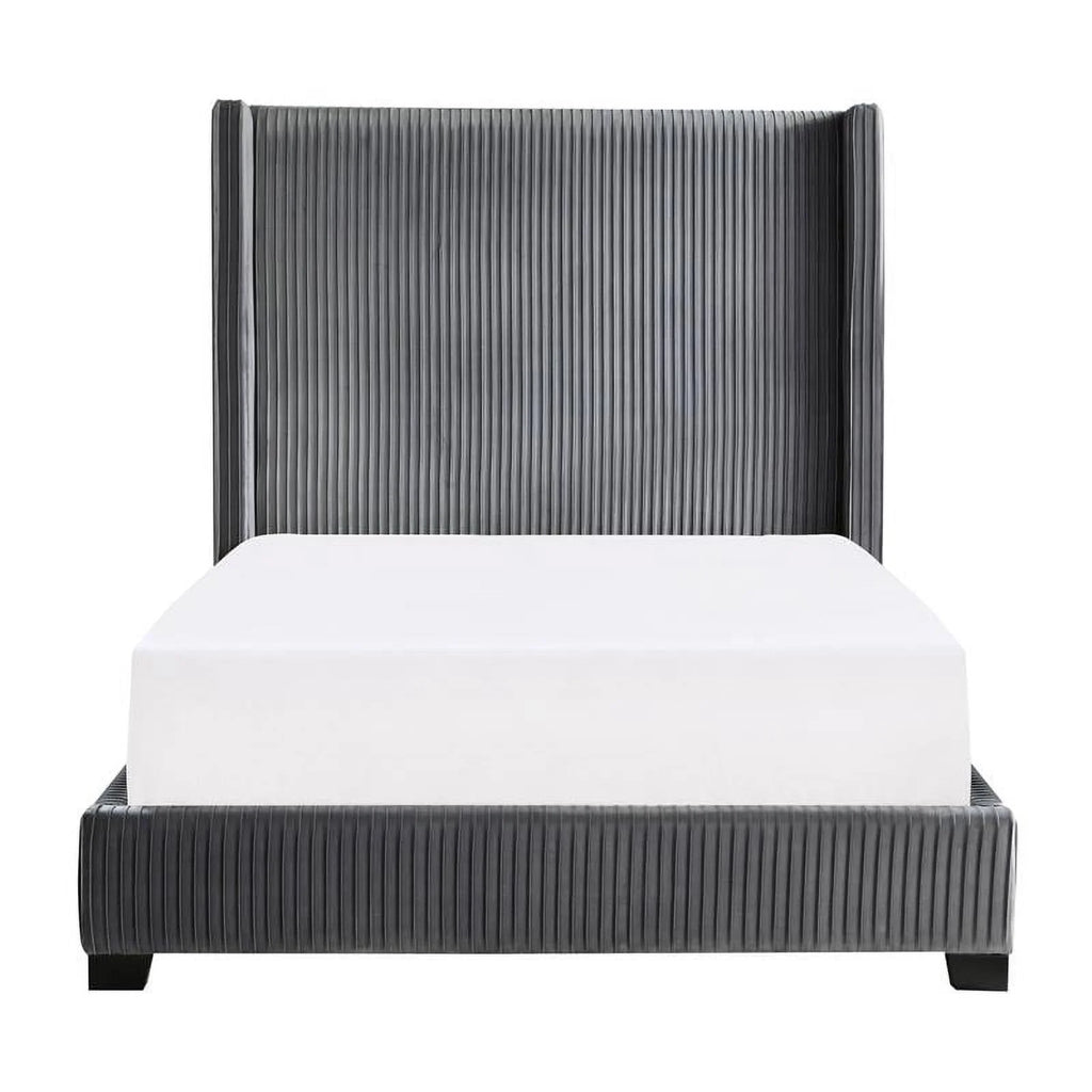 Velvet Full Upholstered Bed Y865992