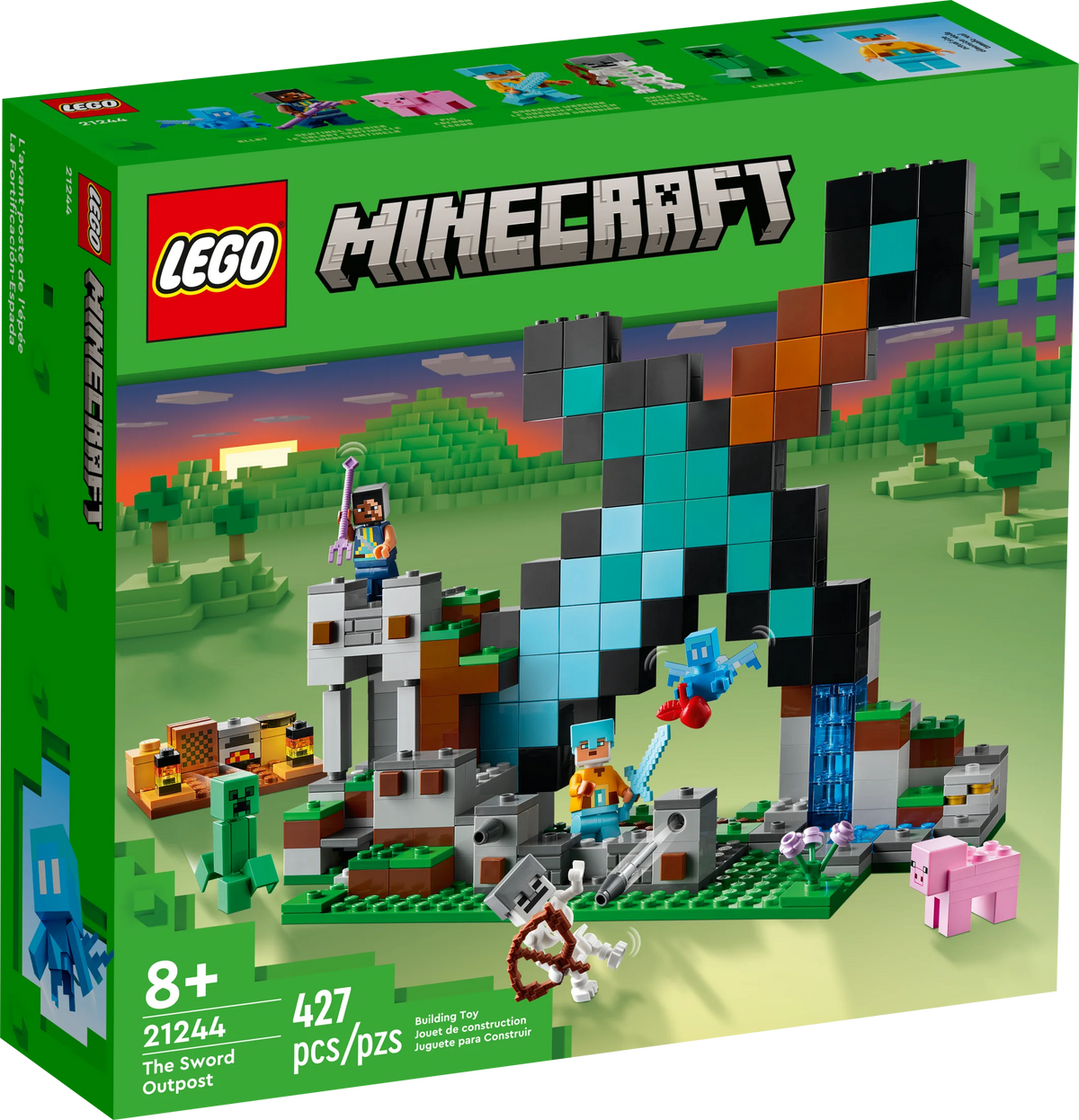 Minecraft Building Toys with Creeper Warrior Pig and Skeleton Figures Y18878