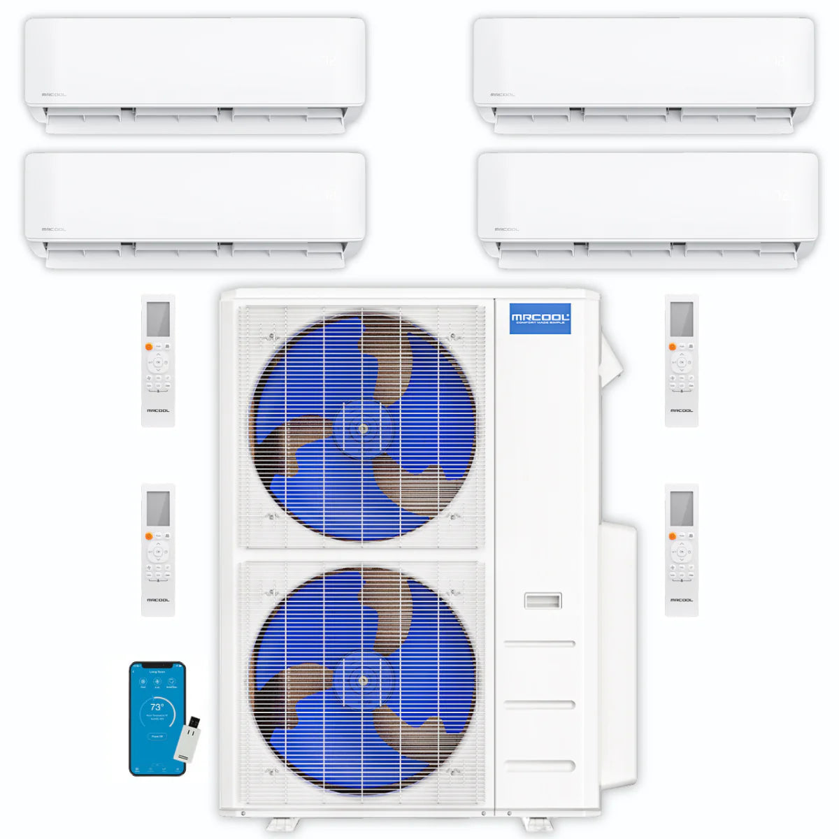54,000 BTU 4 Zone Ductless Air Conditioner and Heat Pump T39882