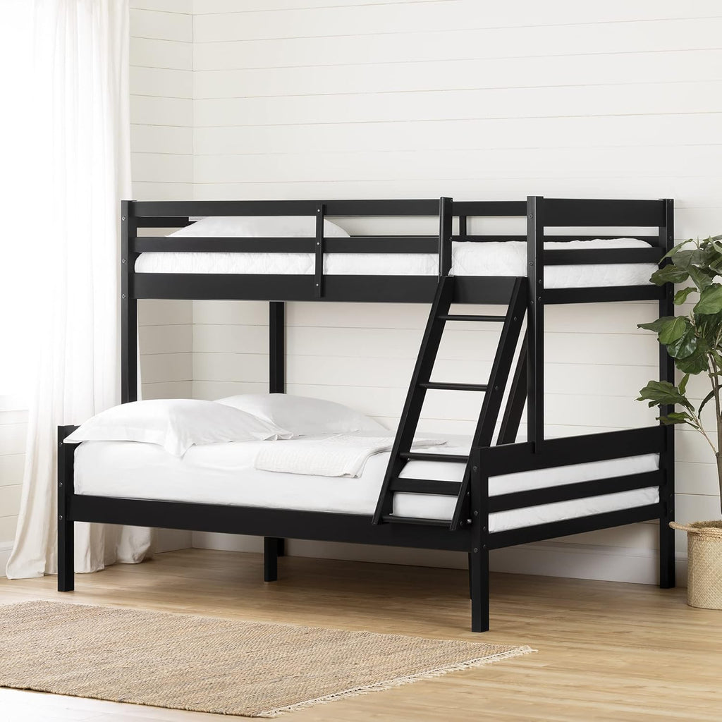 Matte Black Twin on Full Bunk Bed K103