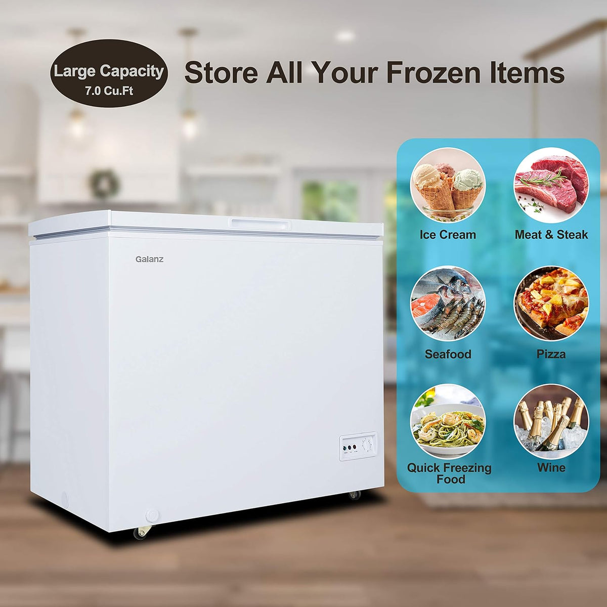 White 7.0 Cu Ft Chest Freezer R849