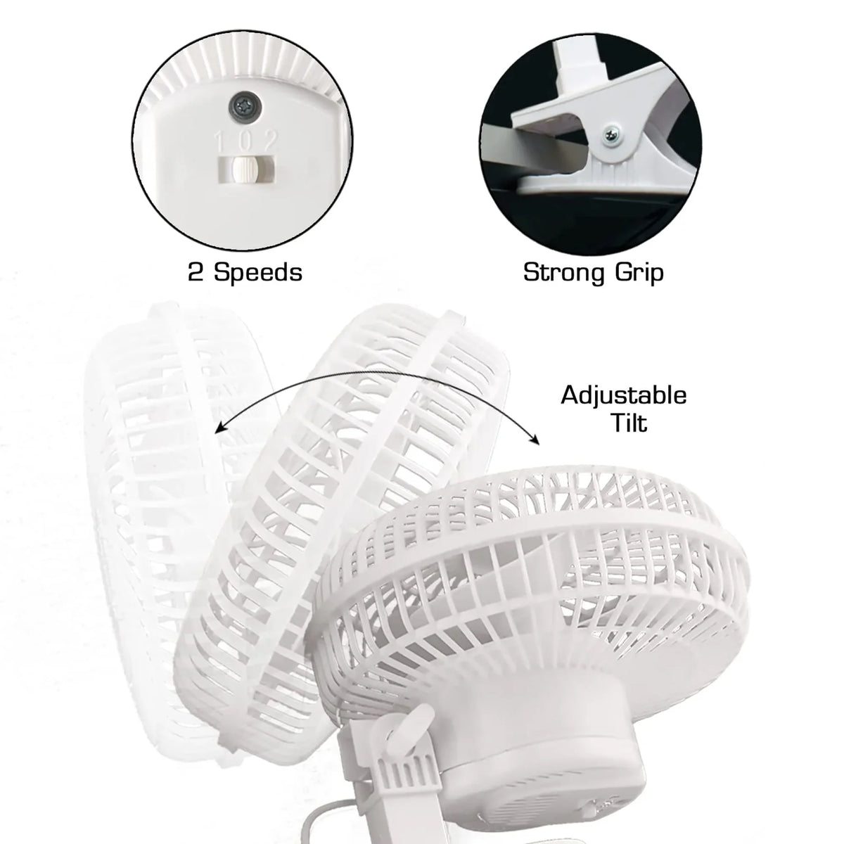 18 Inch Oscillating Wall Mount Fan White E96730