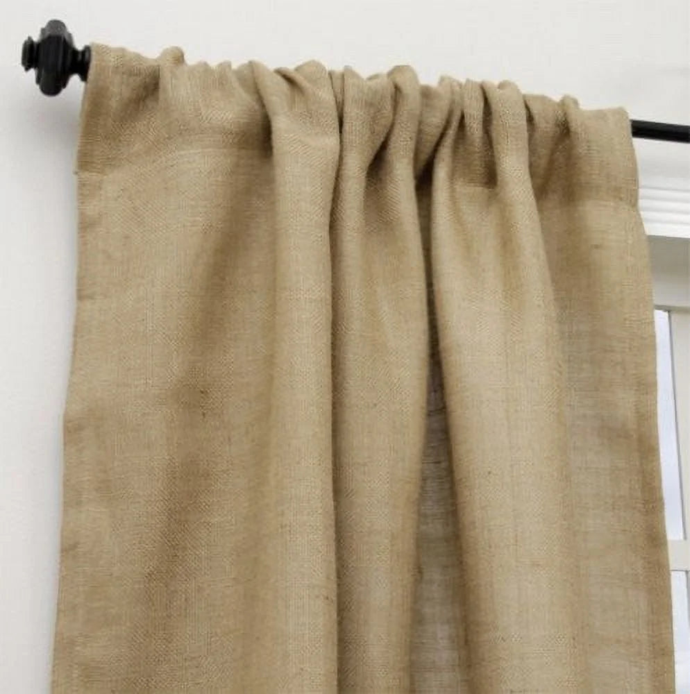 Burlap Lined Curtain Drape Panel 42 x 96 Inch W66256