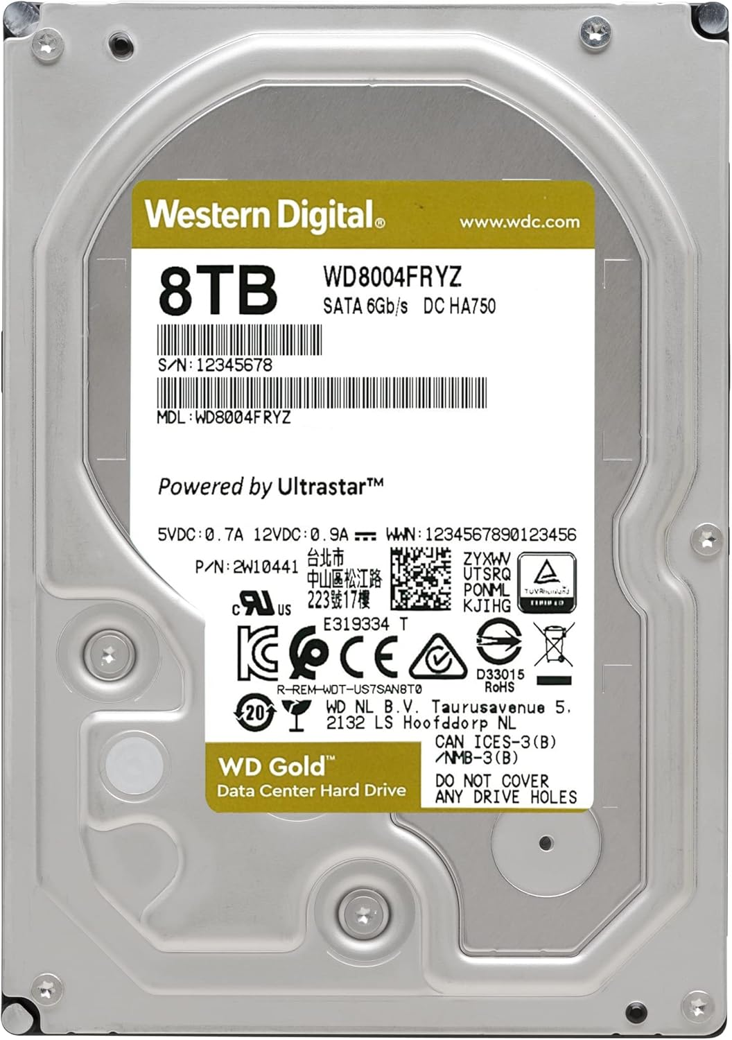 8TB 7200 RPM SATA 6 Gb/s Internal Hard Drive H9529