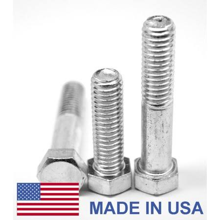 1 inch-14 x 2 1/2 inch UNS Grade 5 Hex Cap Screw Medium Carbon Steel Zinc Plated Pk 10 G916