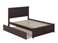 Espresso Full Platform Bed with Trundle E77569