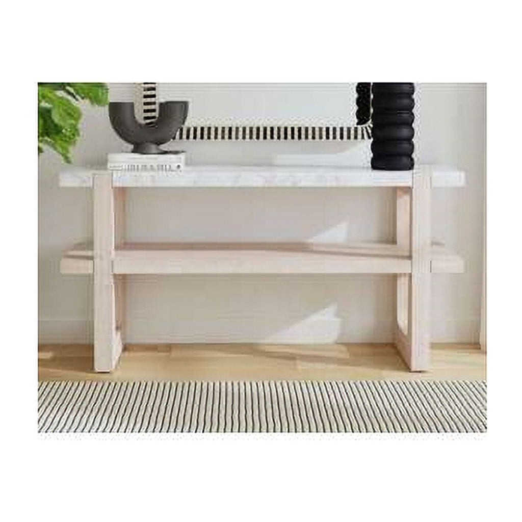 Marble Console Table in Sun-Bleached Ash Brown E905387