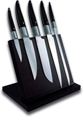 Stainless Steel Kitchen Knife Block Set of 5 Black D3746