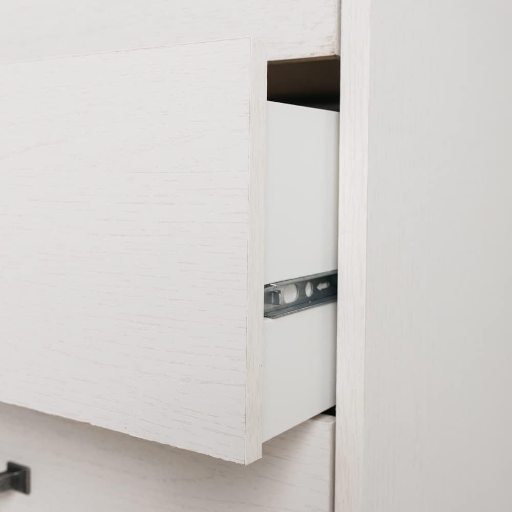 White 5 Drawer Wood Chest I209