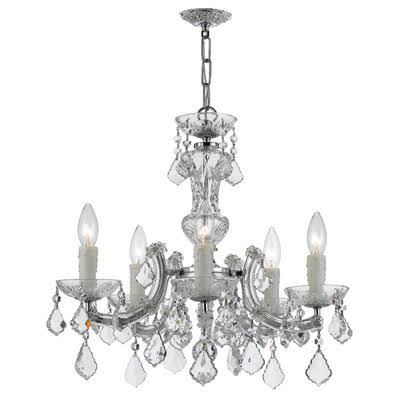 Polished Chrome Crystal Chandelier E608416