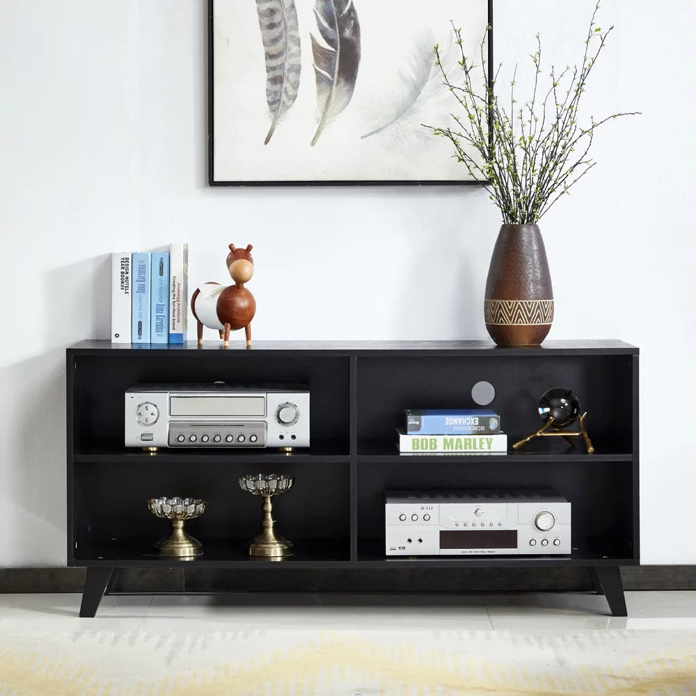 Black 52 Inch Wooden Storage Cabinet F10447