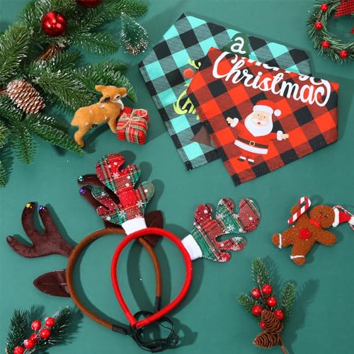 12 Pc Christmas Dog Bandanas Set Y658220