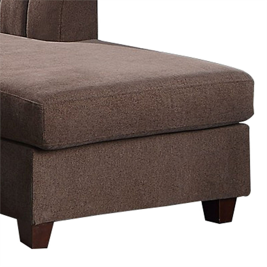 Brown Chenille 3 Piece Sectional Sofa Set K424233