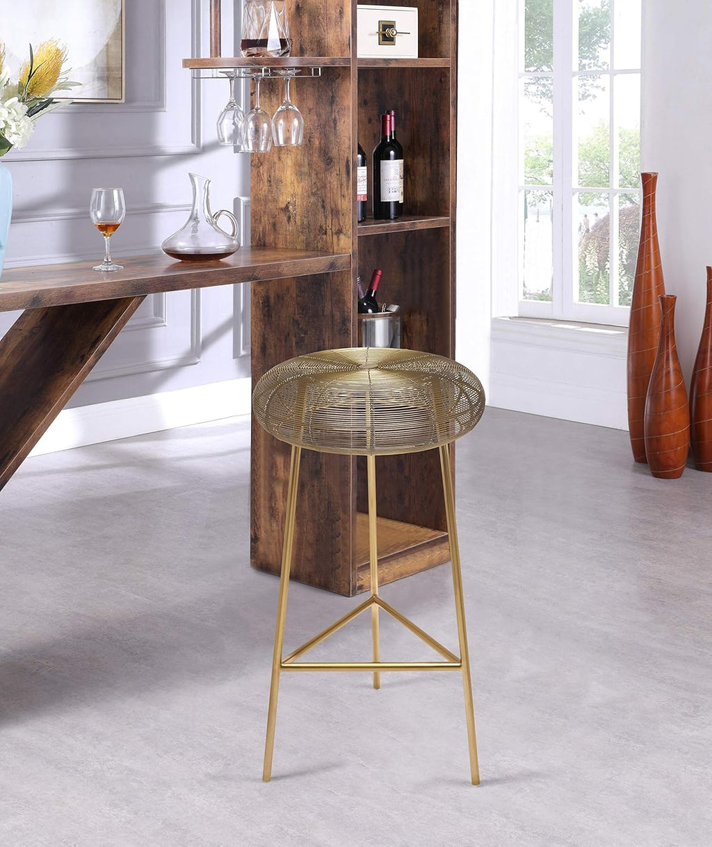 Gold Metal Bar Height Stool A1321