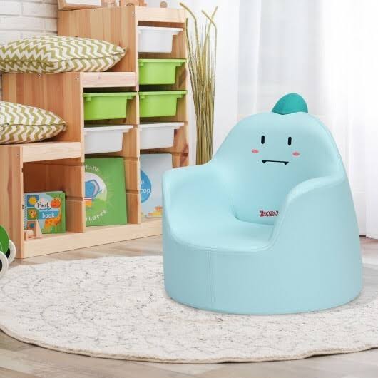 Blue Kids Cartoon Sofa Armchair Couch N482