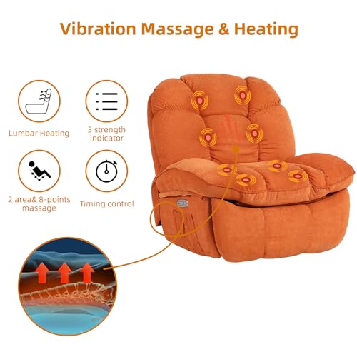 Green Power Recliner Chair with Heated and USB K24449