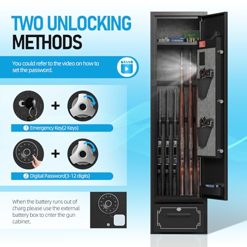 6 Gun Safe with Drawer S8606