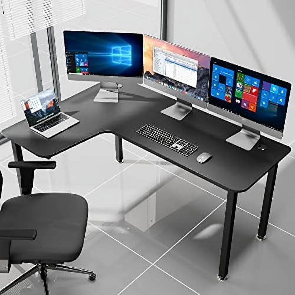 L-Shaped Computer Desk with Large Mouse Pad & Cable Management V59328