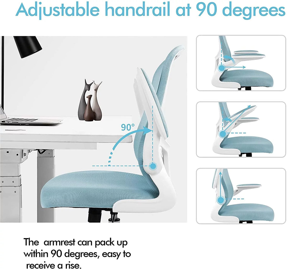 Black Ergonomic Office Chair with Lumbar Support W235