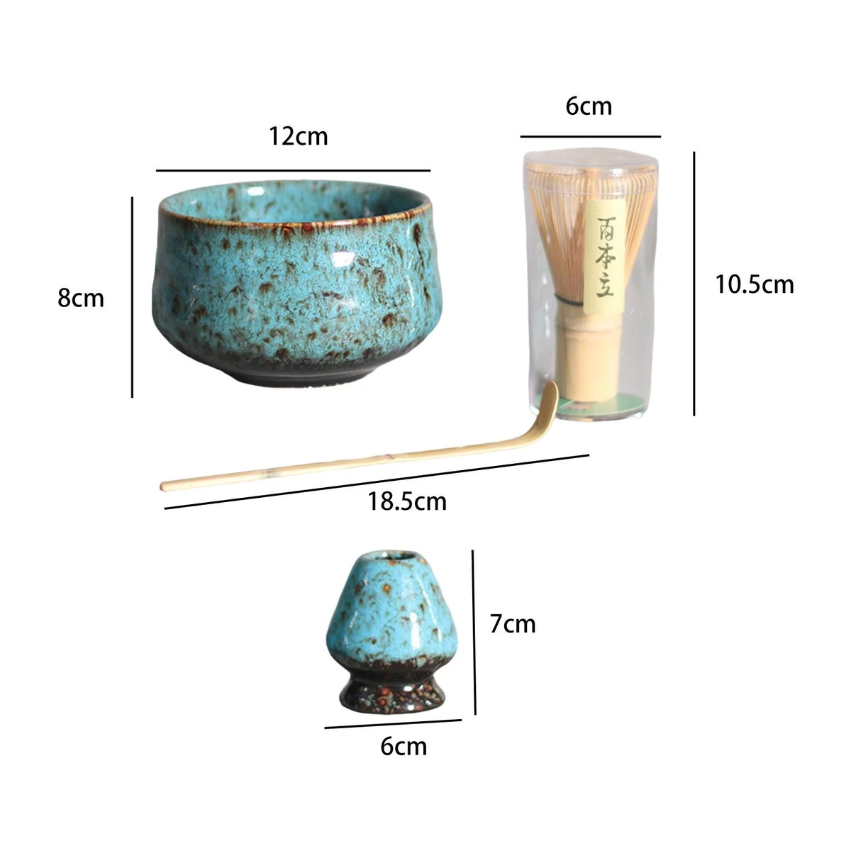 4 Pieces Ceramics Matcha Set W5421