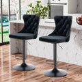 Velvet Button Tufted Swivel Bar Stools Set of 4 B223