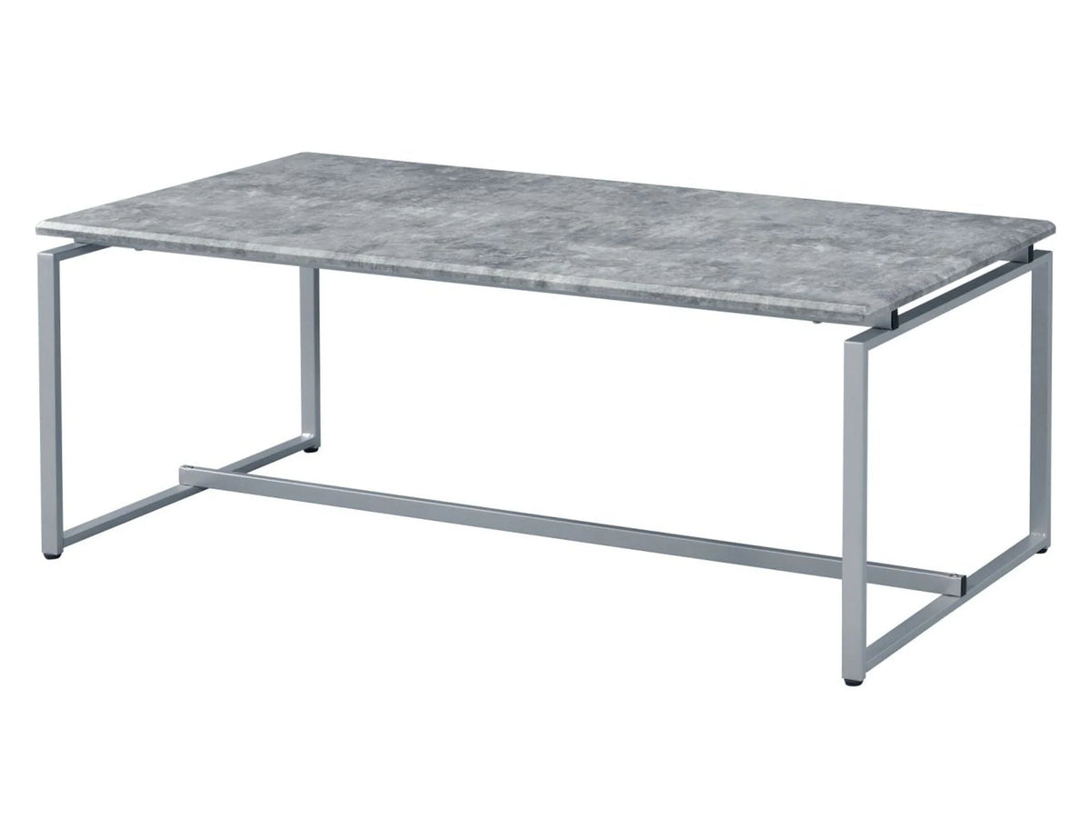 3-Piece Rectangular Wooden Coffee and End Table Set in Gray E3559
