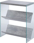 White Glass Bookcase Z6672