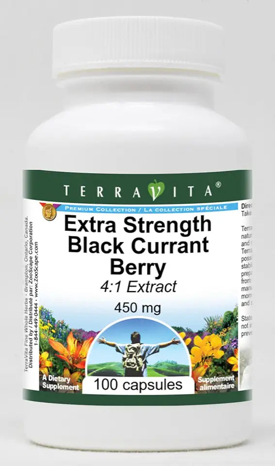Black Currant Berry 4:1 Extract 450 mg 100 Capsules Z85287