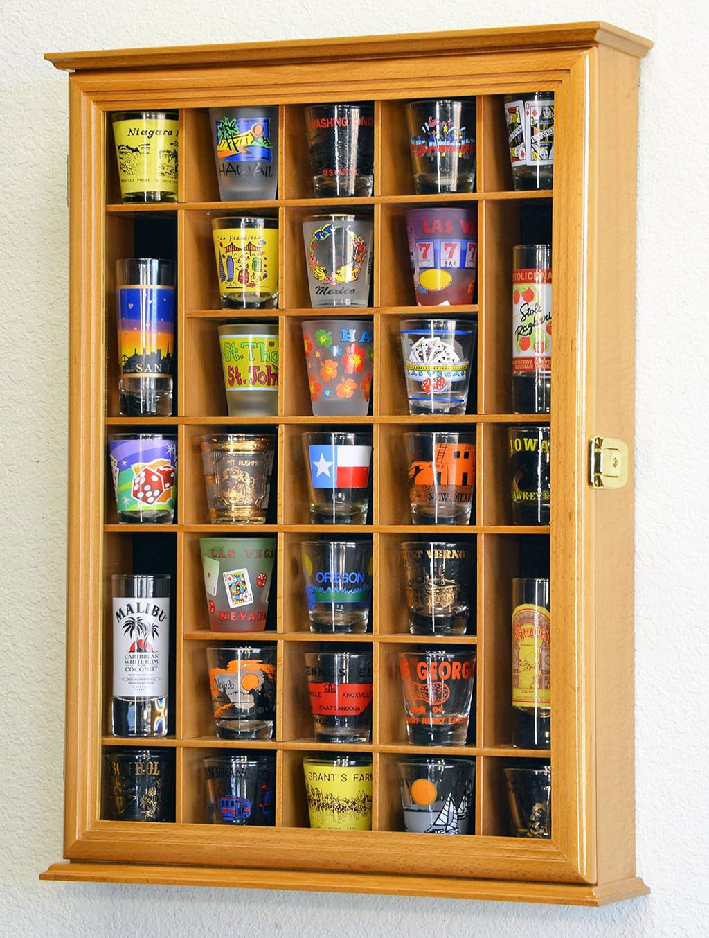 Shot Glass Display Case Wall Rack L58649