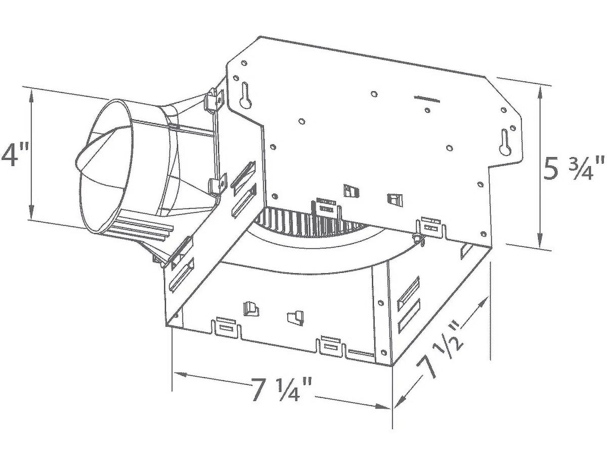 100 CFM Single Speed Exhaust Bath Fan K6049