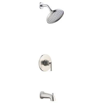 Single-Handle 1-Spray Tub and Shower Faucet in Brushed Nickel D303056