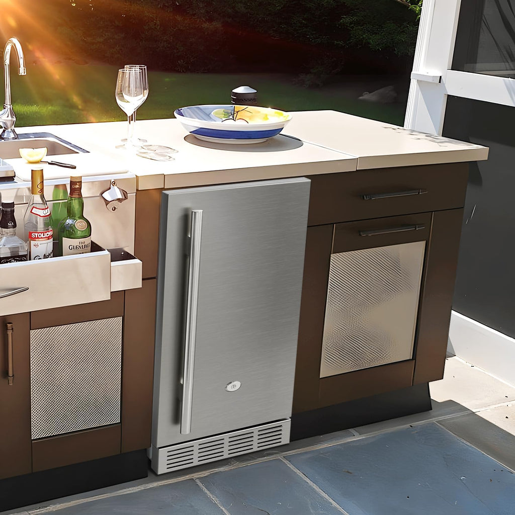 15 Inch Weather Proof Stainless Steel Outdoor Refrigerator E3342