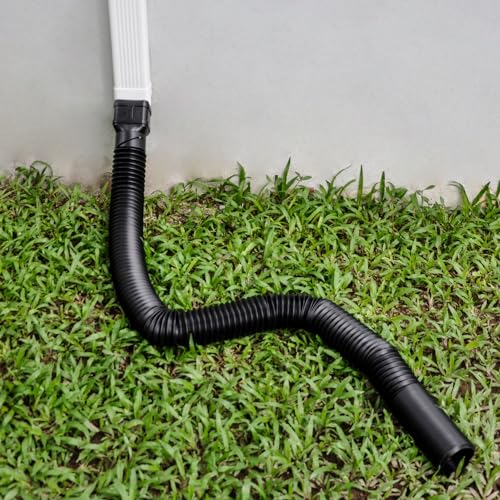 Black 7ft Flexible Downspout Extension, 1-Pack Y96231