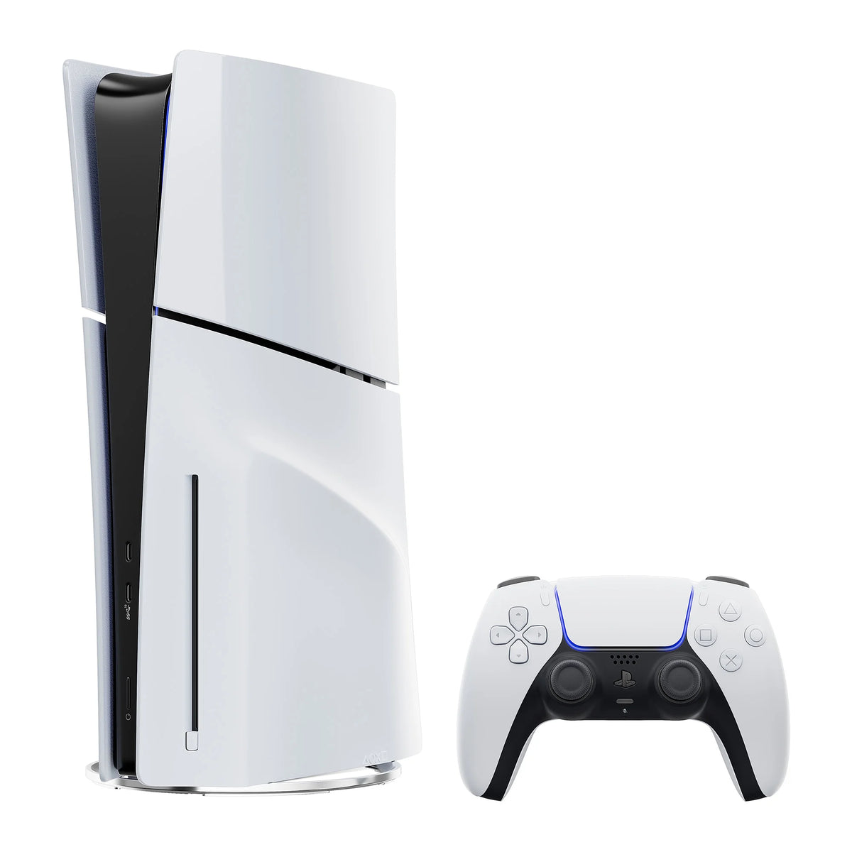 PlayStation 5 Slim Disc 2TB SSD Edition with Two Controllers White and Cosmic Red DualSense and Mytrix Hard Shell Protective Controller Case C115