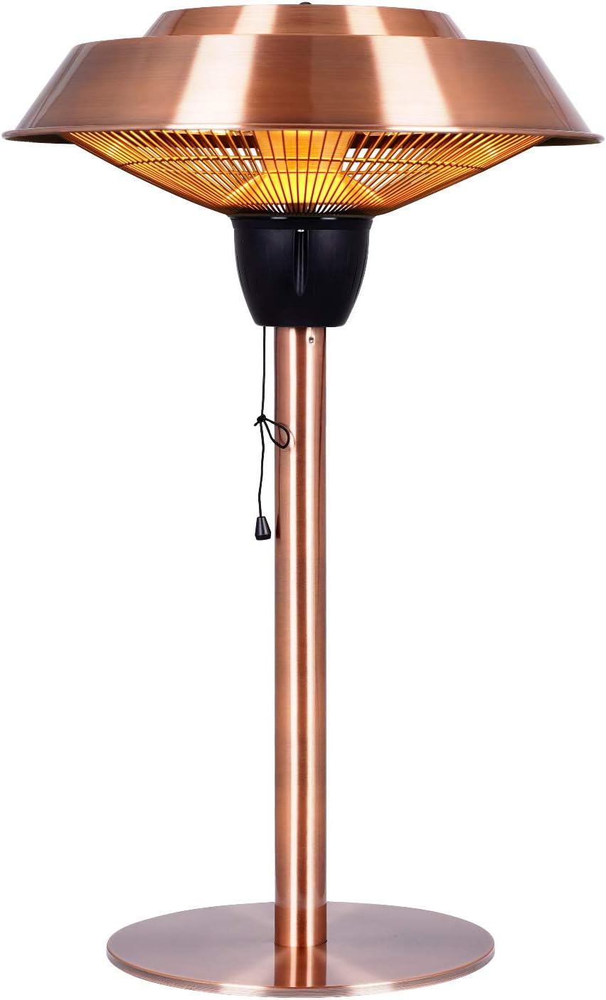 1500W Infrared Electric Patio Heater with Brush Copper Finished U155