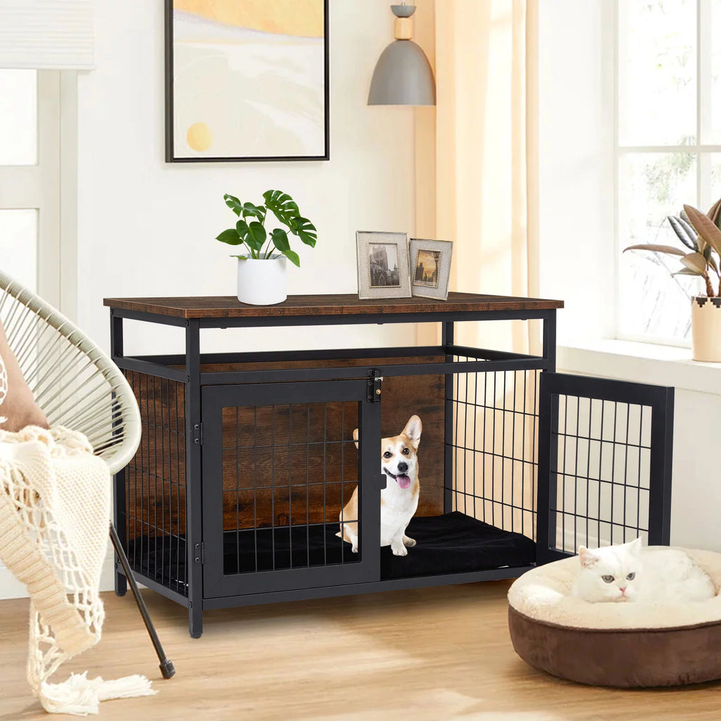 Dog Crate Furniture with Double Doors Z862299