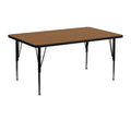 24''W x 48''L Rectangular Oak Thermal Laminate Activity Table V96001