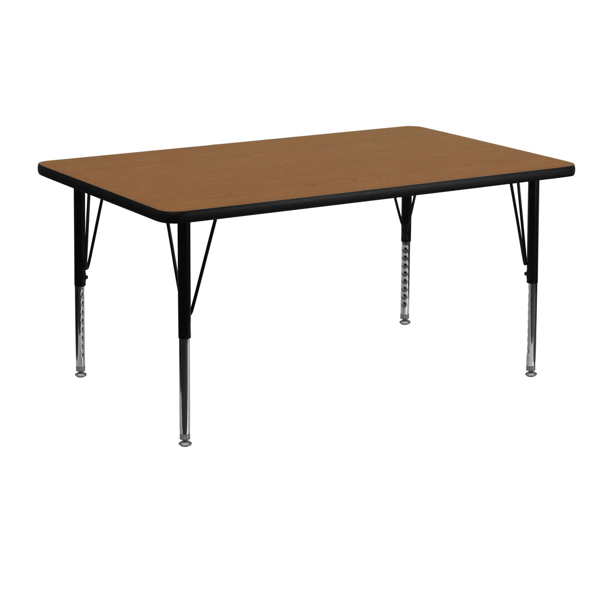 24''W x 48''L Rectangular Oak Thermal Laminate Activity Table V96001