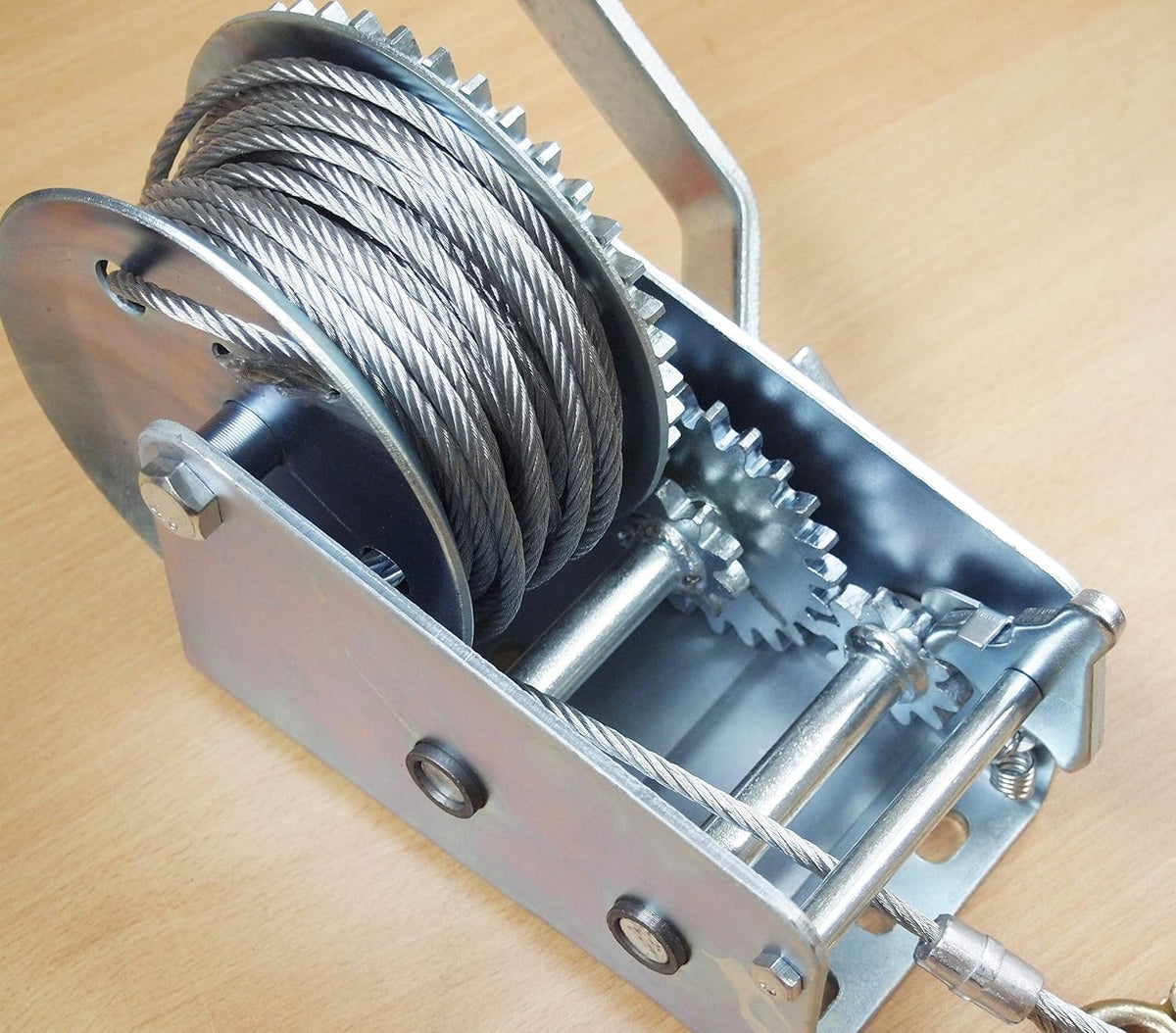 2000LB Dual Gear Steel Cable Hand Winch Pack of 2 K10152